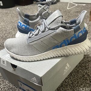 Adidas Kaptir 2.0 Gray Mesh Sneakers with Blue Highlights Men’s Size 9